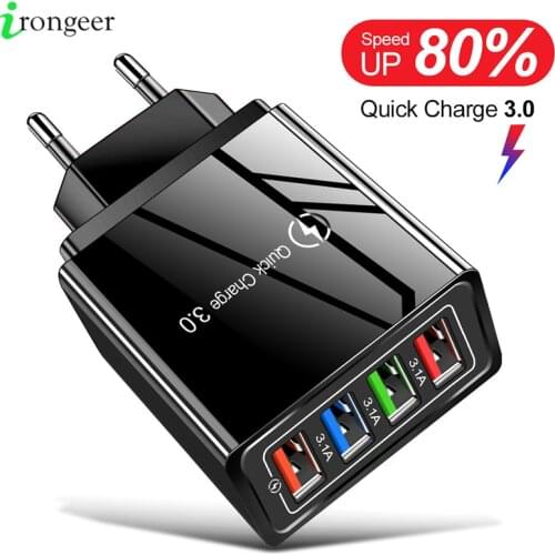 Quick Charge 3.0 USB Charger for Huawei Mate 30 Samsung S10 A50 Tablet QC 3.0 Fast Wall Chargers US/EU Plug Adapte for iPhone 11