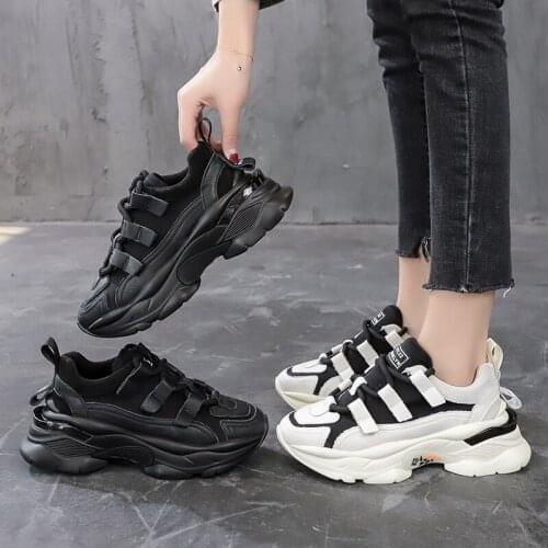 Brand Design 2021 New Women Casual Shoes Height Increasing Sport Wedge Shoes Air Cushion Comfortable Sneakers Zapatos De Mujer