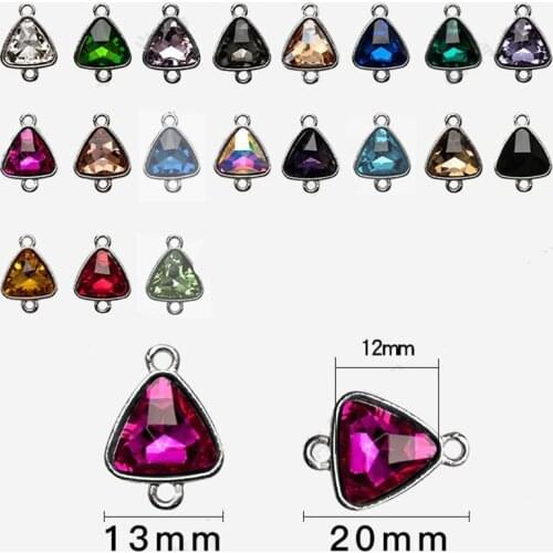 10pcs Crystal Rhinestone Triangle Connectors Charms for Jewelry Making Earrings Charm Pendant Necklace Bracelet DIY Accessories