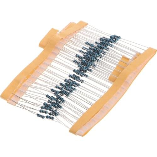 100 Pcs 1k ohm 1/4W Metal Film Resistor 1kohm 0.25W 1% for arduino
