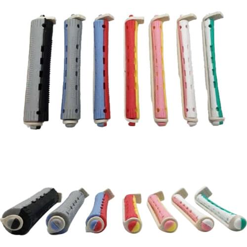 12pcs/lot Pro Hair Curler Pull Core Roller Bar Hair Curl DIY Magic Curlers Hairdressing Barber Tool Salon Styling Hair Curling