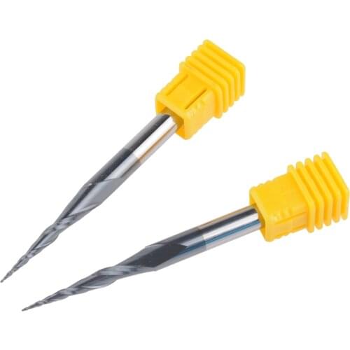 2pcs/lot R0.25*D6*30.5*75L*2F solid carbide 6mm Ball Nose Tapered End Mills router bits cnc taper wood metal milling cutter