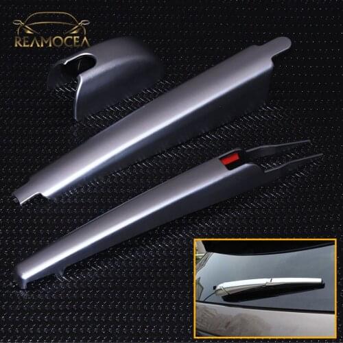 Reamocea 3Pcs ABS Rear Window Wiper Tail Windscreen Frame Cover Trim For Land Rover Discovery Sport 2015 2016 2017 2018 2019