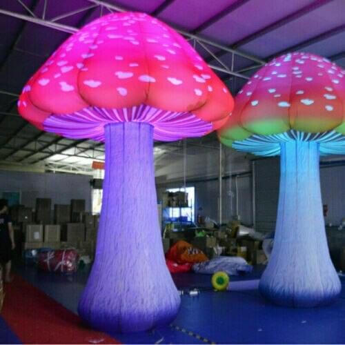 4m Full Printing Colored Giant Inflatable Mushroom for Theme Park, Event, Party