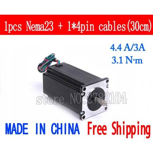Free shipping 1pc Quality 57HB5401 4-lead Nema 23 Stepper Motor 57 motor 57BYGH 4.4A/3A 3.1N.m CNC Laser and 3D printer