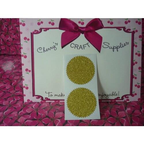 5cm Gold Glitter Starburst Stickers