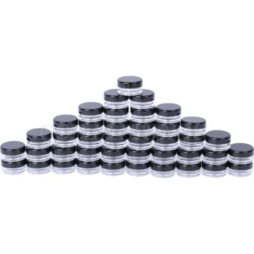 50Pcs Make Up Jar Cosmetic Sample Empty Container Plastic Round Lid Small Bottle Drop Shipping