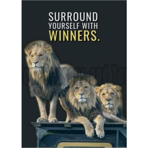 5D Diamond Painting Full Drill Square/Round Animal Lion Words Pictures Diamond Mosaic Embroidery Home Decoration Crafts WG2514