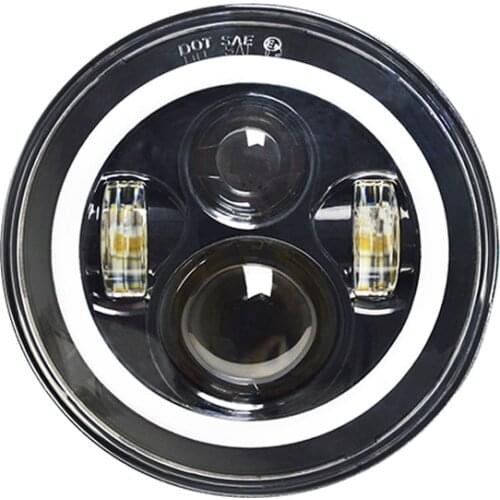 7 Inch Round LED Headlight High Low Beam Car Accessories Projector Auto Lighting System for Sport Motorcycle