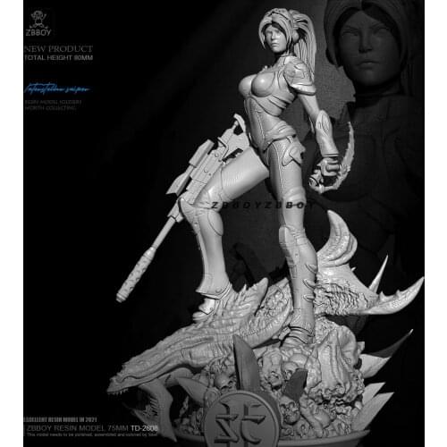 80MM Resin model kits figure DIY self-assembled TD-2808