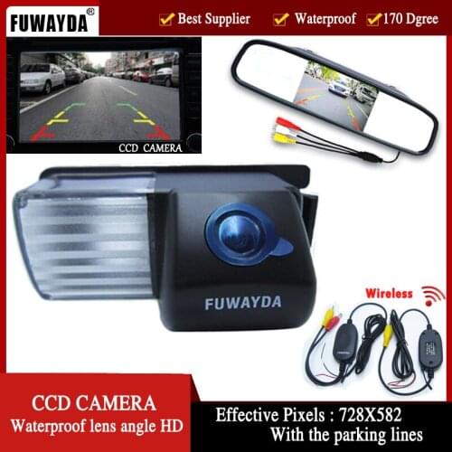 FUWAYDA Wireless Car Rear View Camera for Nissan Livina Pulsar Versa Sentra Fairlady 350Z 370Z Skyline 4.3 Inch Rearview Monitor