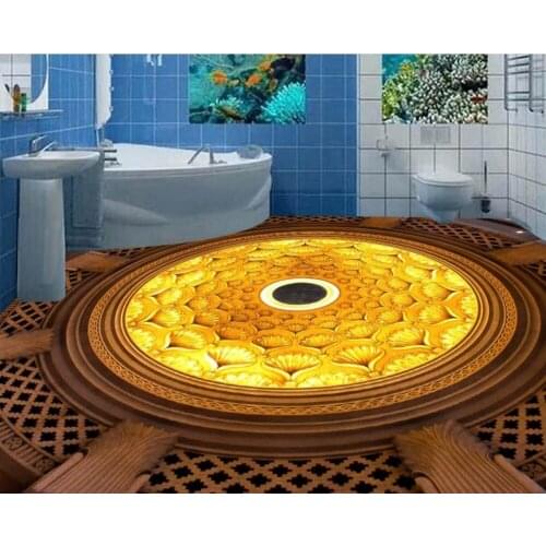 3D noble European churches pattern Waterproof floor mural painting 3D wallpaper 3d floor murals PVC 3d floor painting