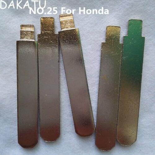 DAKATU NO.25 Key Blade Blank Remote Key Blade For Honda 2.4 3.0 Accord Odyssey Fit CRV CIVIC Flip Key BLade Replacement 25