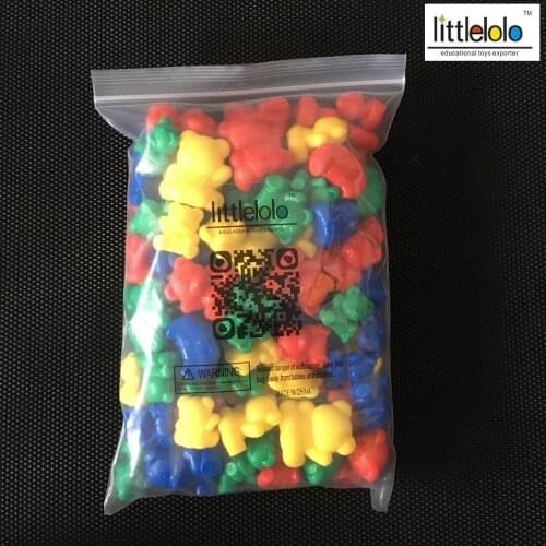 Baby kids early learning educational toy YOYO bear montessori counter toy three family bear four color three size 96pcs/bag