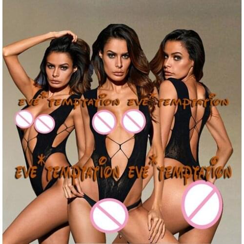 Exotic Apparel Erotic Mesh Deep V-neck Clothing Full Body Hollow Sexy Onesies Transparent Women Stockings A149