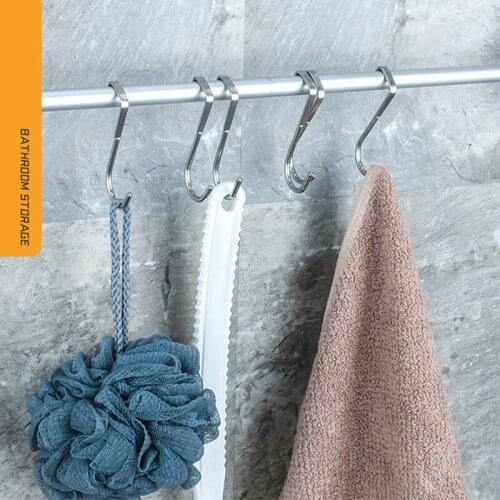 Hook Rail Stainless Steel Free Punching Cabinet Door Without Trace Hook S-type Door Hanger Hanger Door Back Coat Hook Small Hook