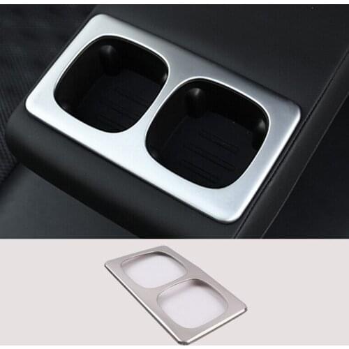 ABS Matte For Nissan Qashqai J11 2014 2015 2016 2017 Car rear water cup frame Bezel Surround Frame Cover Trim Car Styling 1pcs
