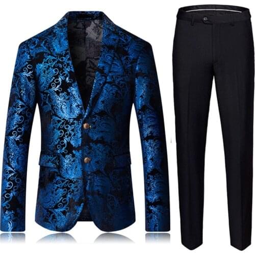 Fashionable Men Business Suits Large Size S M L XL XXXL 4XL 5XL Singer Host Stage Suit Classic Gold Velvet Blazers and Pants