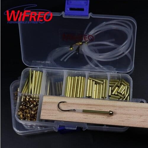Wifreo Tube Fly Tying System Combo Set 3mm Brass Tube + Cones+ Liner Tube + Junction Tube Salmon Steelhead Fly Tying Material