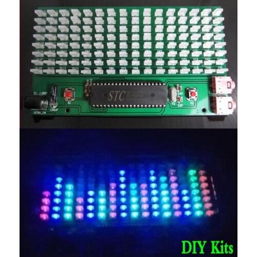 DIY Kits microcontroller board Music spectrum display 8*16 mm LED Audio Level Indicator
