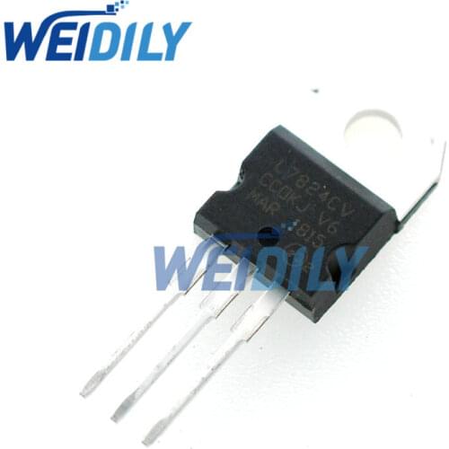 10PCS/Lot New L7824 L7824CV 7824 Three Terminal Voltage Regulator Triode Transistor TO-220