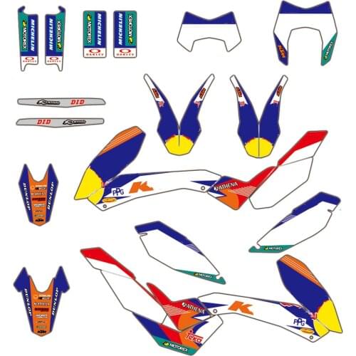 Full Team Background Decal Sticker Graphic Kit DECO For KTM SMCR 690 SMC R 2008 2009 2010 2011