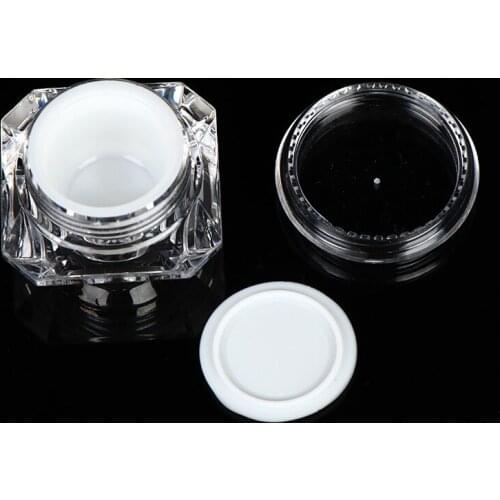10Pcs 5-15ml Clear Diamond Empty Acrylic Container Makeup Bottle For Cosmetic Container Box New