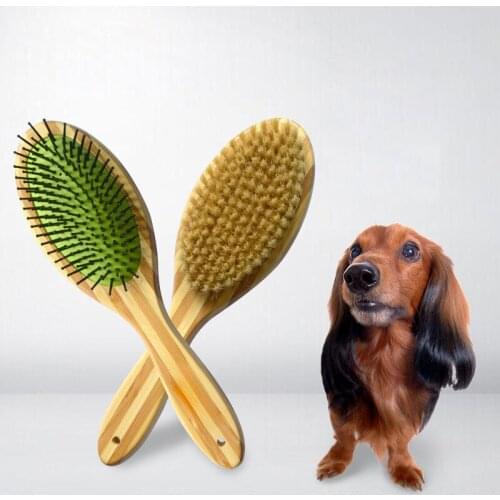 Pet comb Double-sided comb Pig hair cleaning comb Cat and dog grooming comb Pet supplies hair removal brush Air bag comb