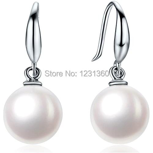 100% 925 Sterling Silver Drop earrings ,Freshwater pearls earring sterling silver jewelry earrings,birthday gift christmas gift