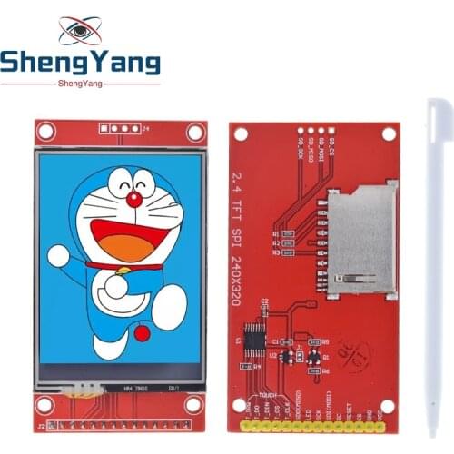 ShengYang 2.4" 240x320 SPI TFT LCD Serial Port Module+5V/3.3V PBC Adapter Micro SD ILI9341 White LED (with touch)