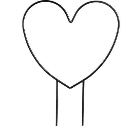 Stem Support Plant Stand Heart Shaped Trellis Rustproof Iron Ring Black Garden Climbing Rose Tomato Peas Stalks Vine Rack