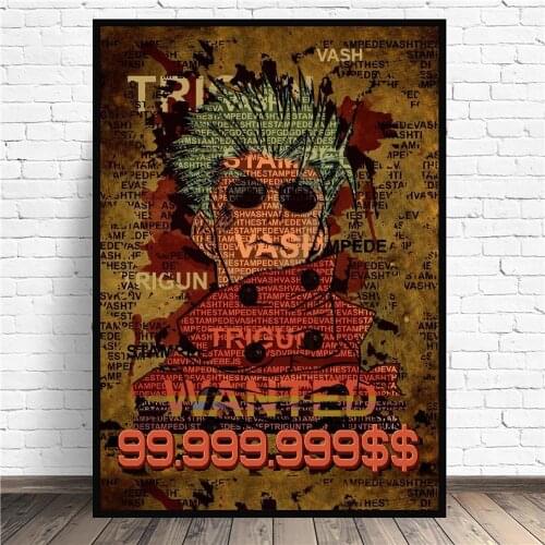 Trigun vash the stampede Canvas Painting Wall Anime Art Pictures Prints Home Decor Wall Poster Decoration For Living Room