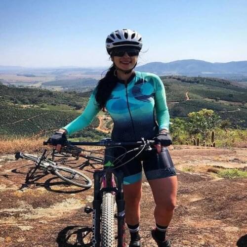 Frenesi Cycling Jersey Suit Women Bicycle Skinsuit Ropa Ciclismo Jumpsuit Bike Long Sleeve Set MTB Bodysuit Maillot Clothing