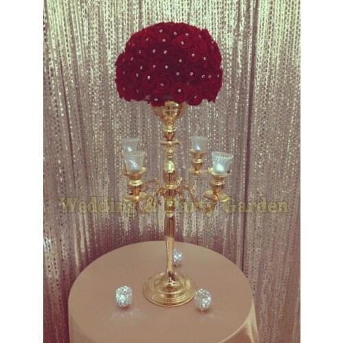 Gold Wedding Candelabras Table Centerpiece