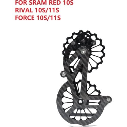 17T Carbon Bicycle Jockey Pulley Ceramic Bearing Pulley Wheel Set Rear Derailleurs Guide For Sram Red Rival Force 10S 11S