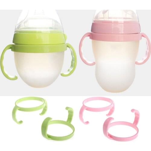 2pcs Baby Feeding Bottle Trainer Easy Grip Plastic Handles Holder for Comotomo