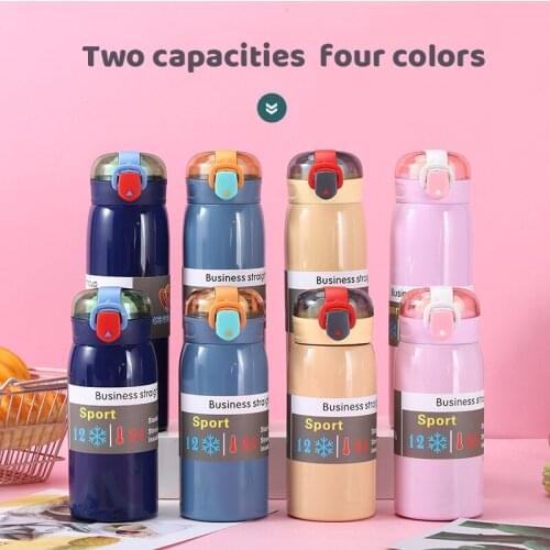 350ML/500ML Vacuum Flask Thermos Mug Coffee For Tea Stainless Steel Cup Portable Insulated Bottle Cartoon Thermal Mug Tumbler