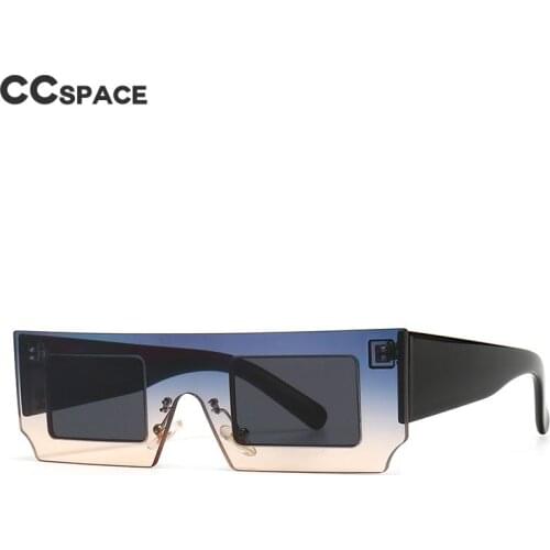 46687 Square Narrow One-Piece Sunglasses Retro Charm Rock Style Fashion Men Womens Shade UV400
