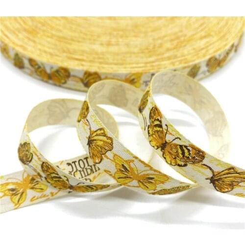 5Yards 15mm Cotton Ribbon Black and white pattern Printed Cotton Ribbons For Wedding Christmas Decoration DIY Sewing Fabric #15