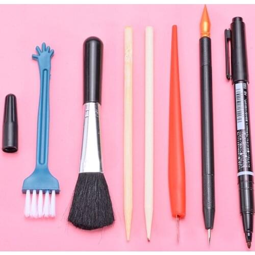 7PCS Scratch Art Tools Set with Bamboo Sticks Scraper Scratch Pen Black Brush Sketch Art Painting Papers Toys Children Gifts