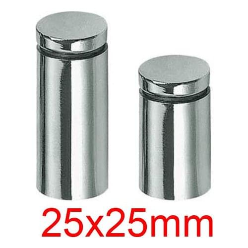 25mm diameter 25mm length Acrylic sheet nail, Stainless Steel Advertising Nail Screw, 25X25mm standoff pins, hollow & brush