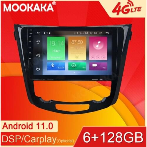 Android11 6+128GB For Nissan QASHQAI X-trail 2014 2015 Car GPS Navigation Streaming Media Multimedia Player Head Unit Auto Radio