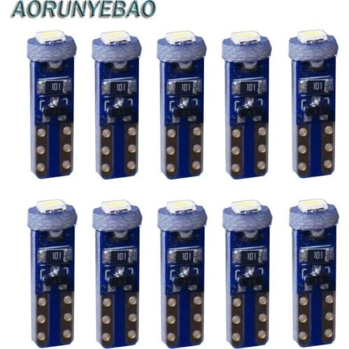 AORUNYEBAO 500X Non polarity CANBUS T5 LED 3030smd Wedge Car LED Light Bulb Lamp Instrument Lights Dashboard warning Indicator