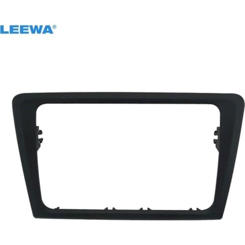 LEEWA Car Radio Fascia for SKODA Rapid 2013 stereo facia frame panel dash mount kit adapter trim Bezel facia #CA5251