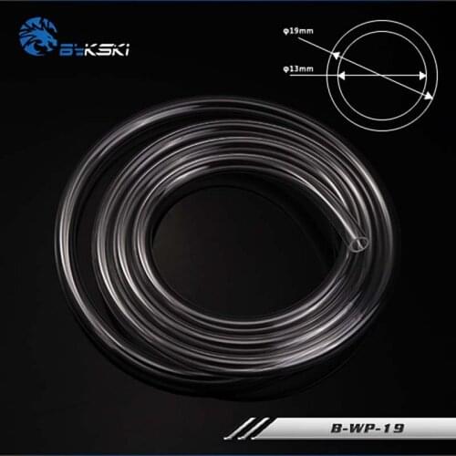 Bykski water cooling PVC Soft Tubes 1/2"ID*6/8"OD 13x19mm 1m/2m/3m White Blue Transparent Red Black pipe B-WP-19