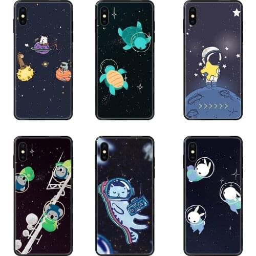 Black Soft TPU Phone Cover Cute Space Animal Pig Retail For Redmi 3S 4X 4A 5 5A 6 6A 7 7A 8 8A 8T 9 9A K20 K30 S2 Y2 Pro Plus