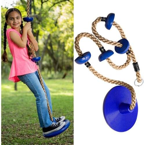 Kids Tree Swing Climbing Rope With 12 Inch Platforms Disc Tree Swing Seat Outdoor Indoor Swings And Swing Set Accessories #GH