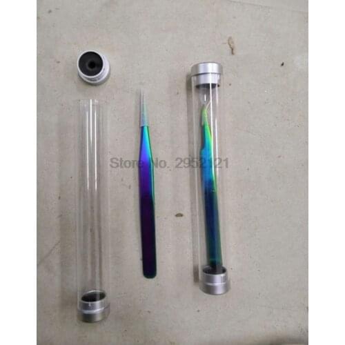 By dhl 100pcs Curved Straight Tweezers Rainbow Eyelash Extension Nails Decor Picker Makeup Nail Tool