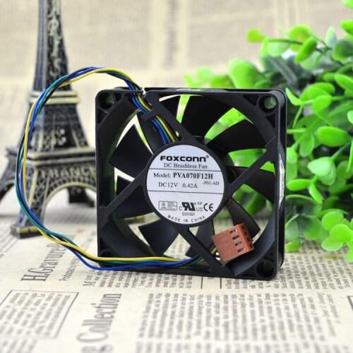 FOR Foxconn PVA070F12H 12V 0.42A 7CM 70204 Line Pulse Width Modulation CPU Cooling Fan