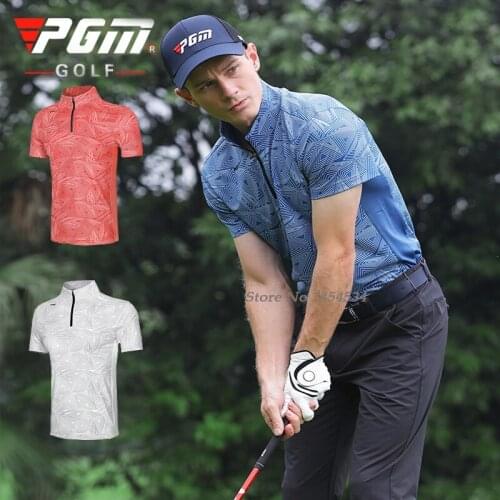 Summer Golf Clothes Men Short Sleeve T-shirt Sports Wear Stretch Fashion Printing Graphic Tennis Shirts Breathable Quick Dry PGM